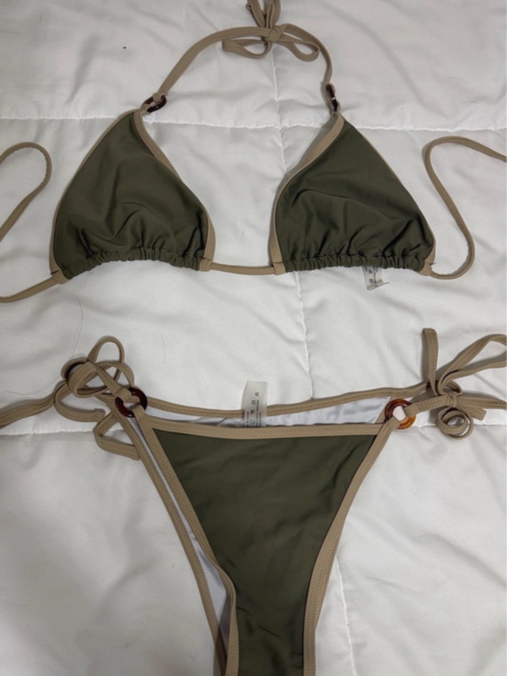 Olive Green Triangle Bikini